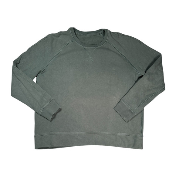 Lululemon Just Pleat It Crewneck Womens Size 8 Long Sleeve Sweatshirt Green - Picture 1 of 5